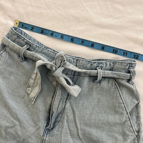 Abercrombie & Fitch Linen Blend Tie Up Shorts Size XS - Picture 4 of 7